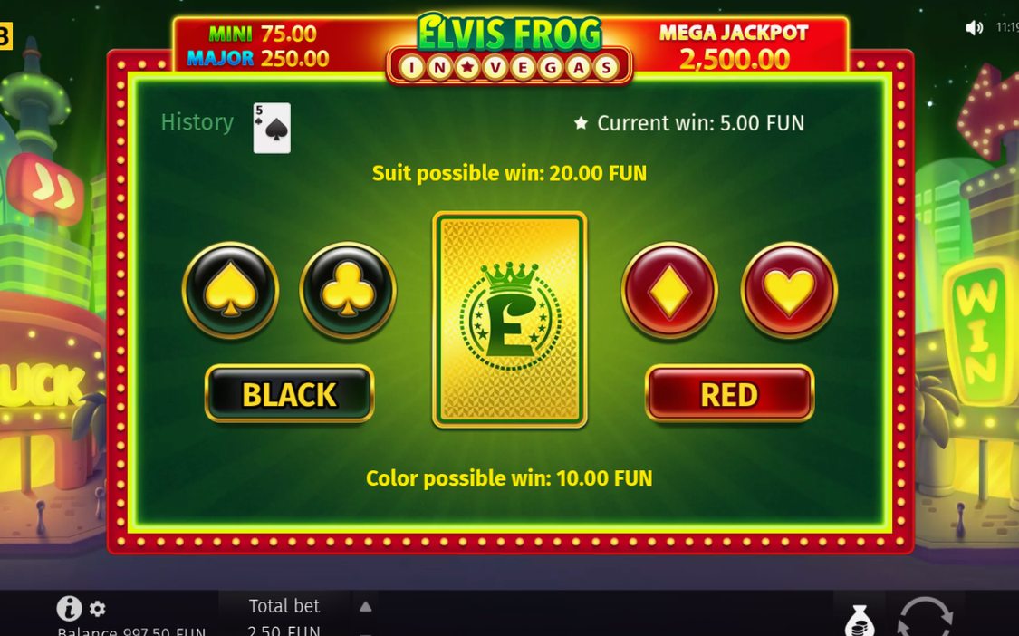 Bonus screen during the Free Spins round