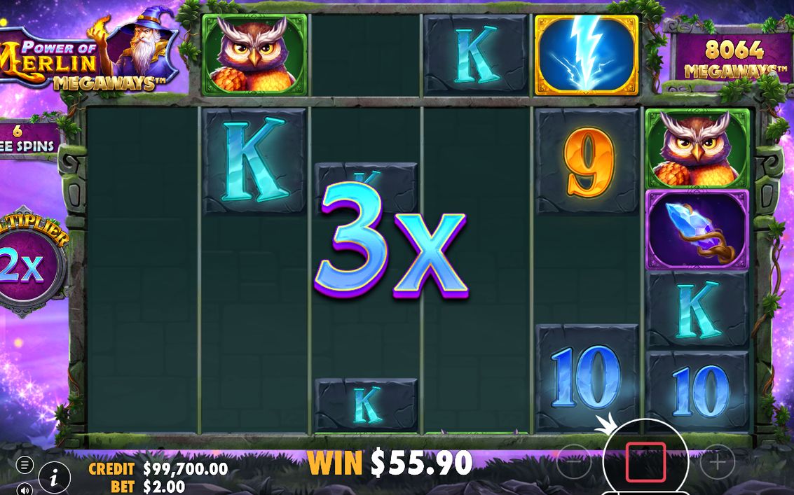 Free Spins round, spins left and win multiplier